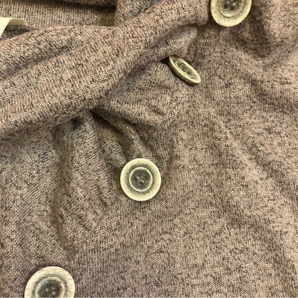 Ladies Vanilla Bay Brown Marbled Cowl Neck Shirt - Picture 3 of 5